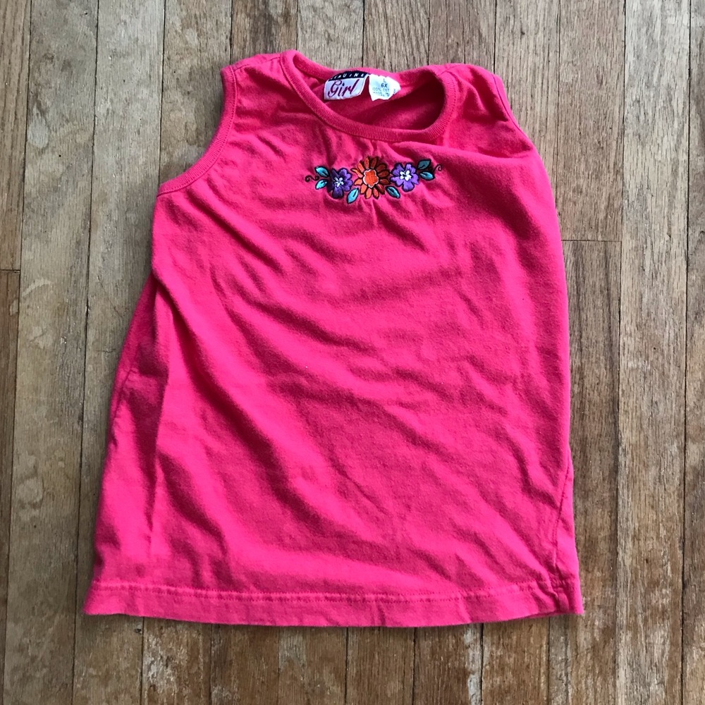 Genuine Girl Pink Flower Tank Top